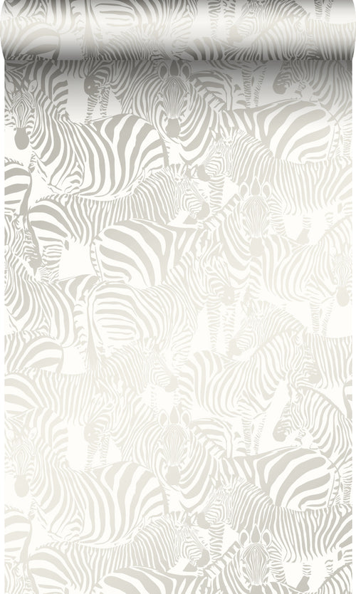 Origin Wallcoverings behang zebra's zilver - 53 cm x 10.05 m - 346836