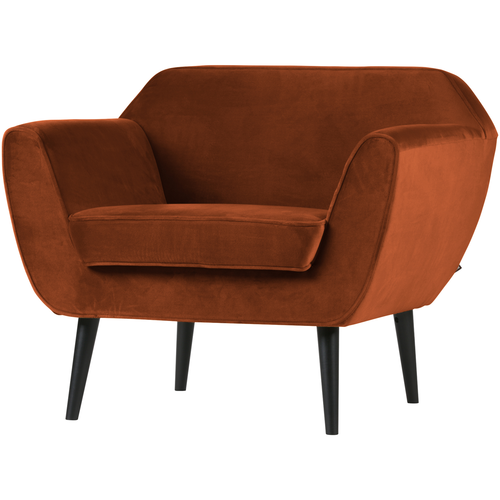 WOOOD fauteuil Rocco - Velvet - Roest - 75x92x81 - vtwonen shop