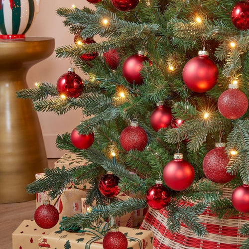Mica Decorations Kerstballenset 42 Stuks - Kerstballen voor een Sterke Basis - Kerstversiering met Mat, Glans en Glitter - Piek in Meerdere Formaten -