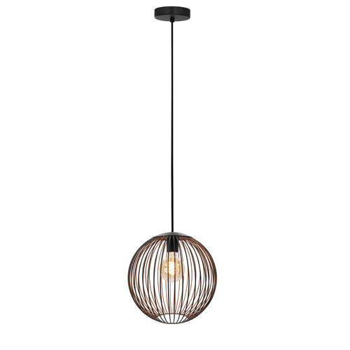 EGLO hanglamp Almanzora - e27 - ø 32 cm - zwart/koper