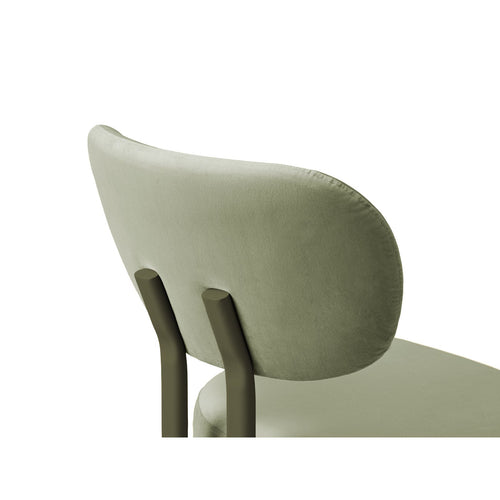 Set van 2 fluwelen stoelen Sam flueel groente - 52x51x82cm