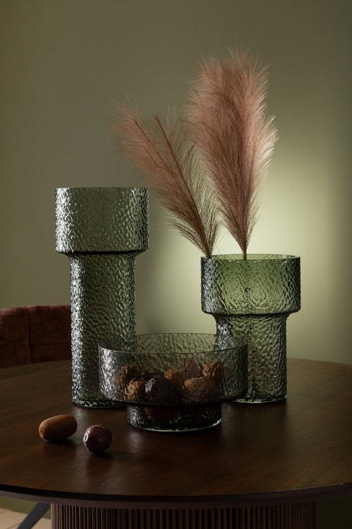 J-Line vaas Betty - glas - groen - large - 45 cm hoog