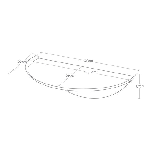 Yamazaki Wandplank Halfrond - Tower - Wit - vtwonen shop