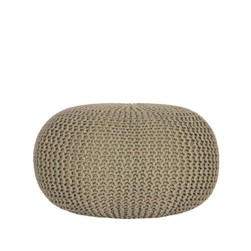 LABEL51 Poef L - Olijfgroen Stof - 70x70x35cm - vtwonen shop