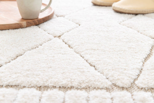 AFK Living vloerkleed  Alba - reliëfeffect - beige - 120 x 170 cm - vtwonen shop