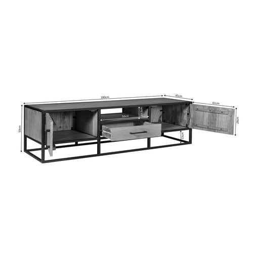 Starfurn Tv-meubel Dakota - Naturel Hout - 180x45x50cm