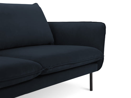 Cosmopolitan Design Bank Vienna 4-zits, flueel, donkerblauw - 92x230x95cm