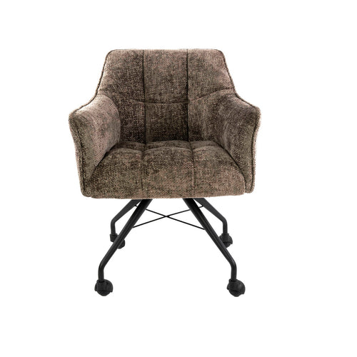 Giga Meubel Eetkamerstoel Hoven - Taupe - Incl. Wieltjes - Set van 2 - vtwonen shop