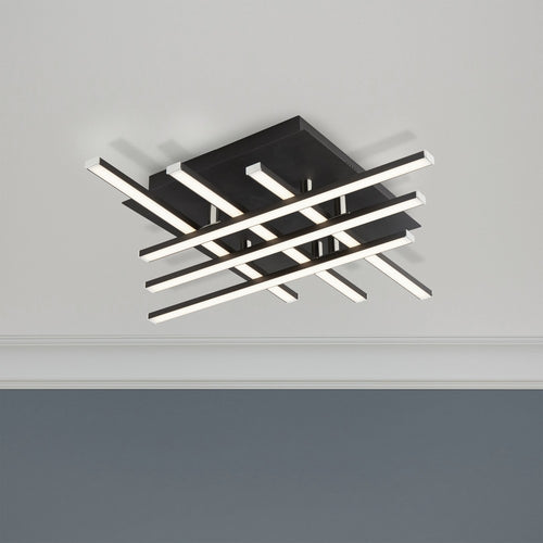 Searchlight MATRIX - Geïntegreerde Led Flush Fitting 6 Licht Zwart