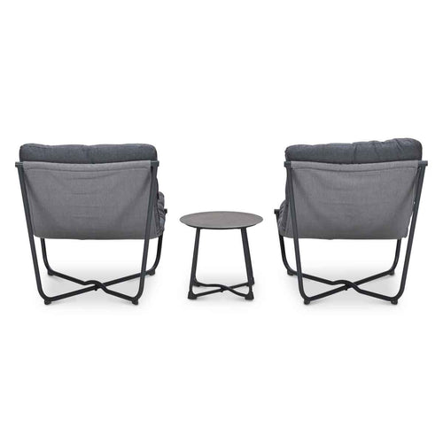 Garden Impressions Loungeset Zensa 3-delig donker grijs