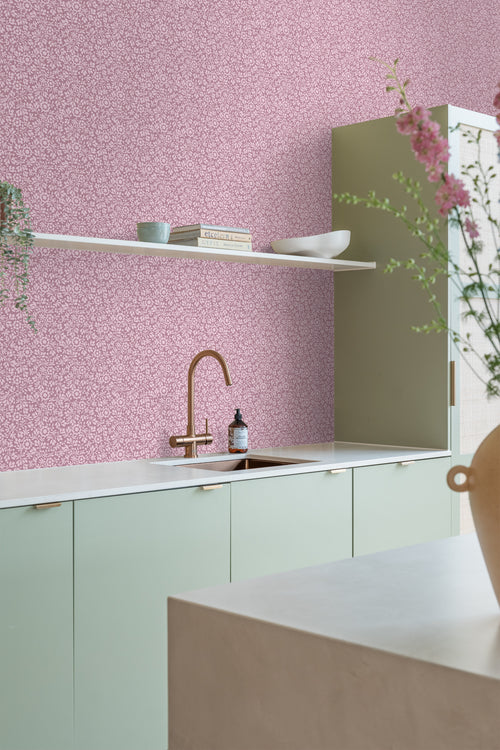 ESTAhome behang bloemetjes paars - 50 x 900 cm - 131675 - vtwonen shop