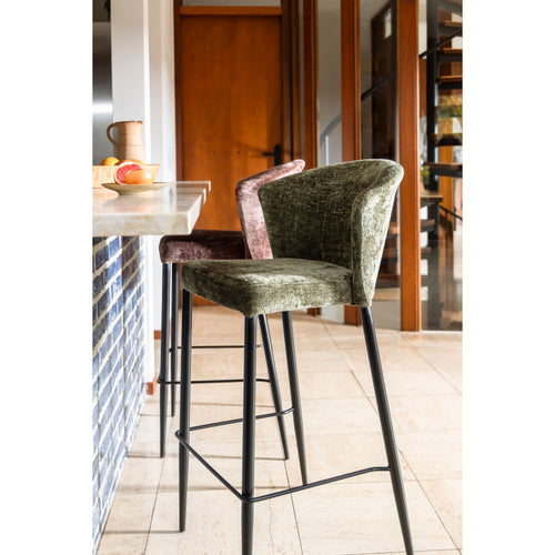 Dutchbone Georgia Barkrukken rugleuning 73 cm Groen - Set van 2