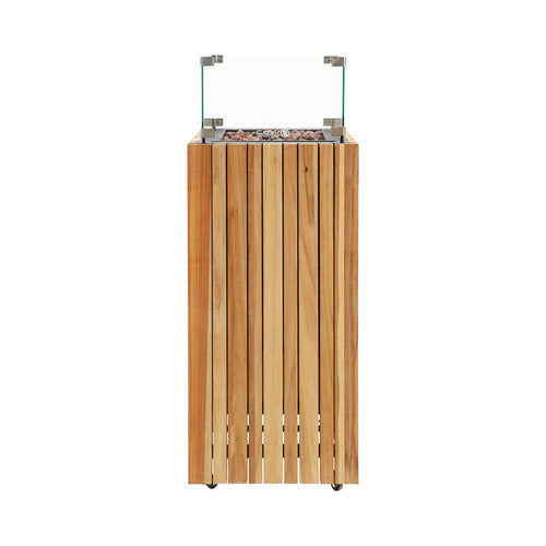 Cosi Fires Cosipillar sfeerhaard square - teak - vtwonen shop