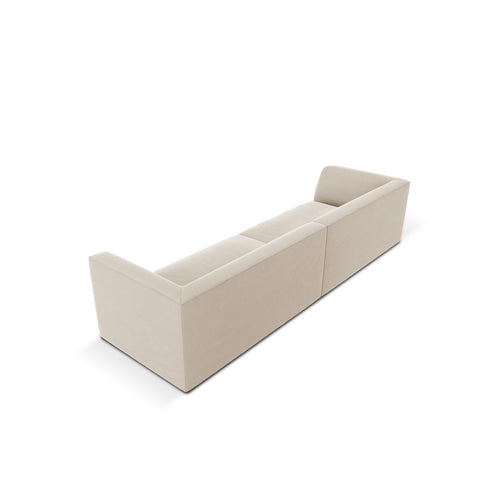 Cosmopolitan Design - Bank Siena 4-zits, flueel beige - 93x302x69cm