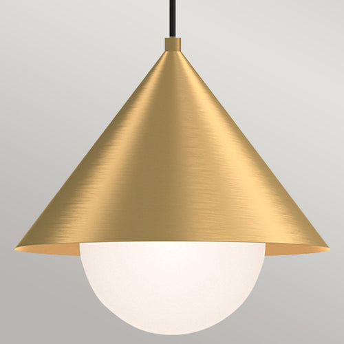 Kuppel-Pendelleuchte, modernes gebürstetes Gold, 1 x E27