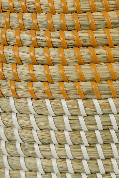 Mica Decorations Milou Opbergmand - Set van 2 - H43 x Ø50 cm - Zeegras - Geel - vtwonen shop