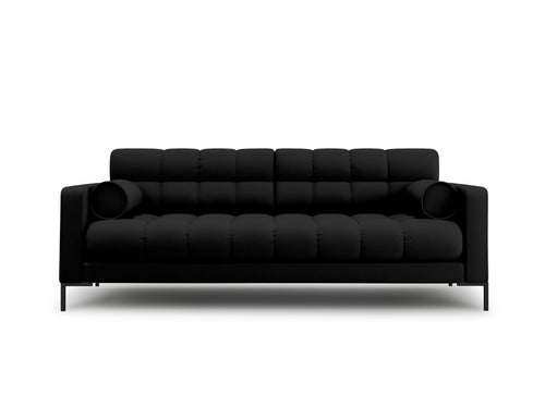 Cosmopolitan Design Bank Bali 3-zits, structurele stof, zwart - 96x177x75cm