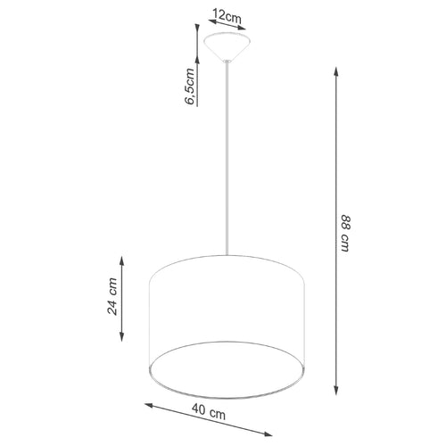 Sollux Lighting Hanglamp NOVA 40 zwart - 40x40x88cm