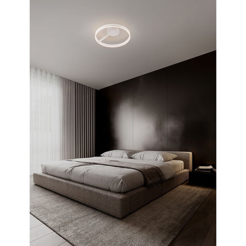 Nova Luce BIANCO Geïntegreerde LED-plafondlamp, halfverzonken, zandwit, Triac dimbaar, 40W, 2580lm, 2700-3000-4000K kleurtemperatuur.