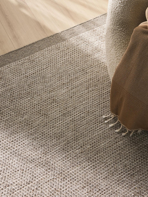 benuta wollen vloerkleed Rocco - taupe - 300x400 cm