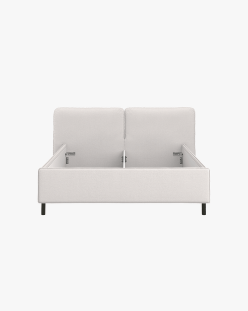 noo.ma Melu gestoffeerd bed 160x200 Cloud Beige - tijdloos design