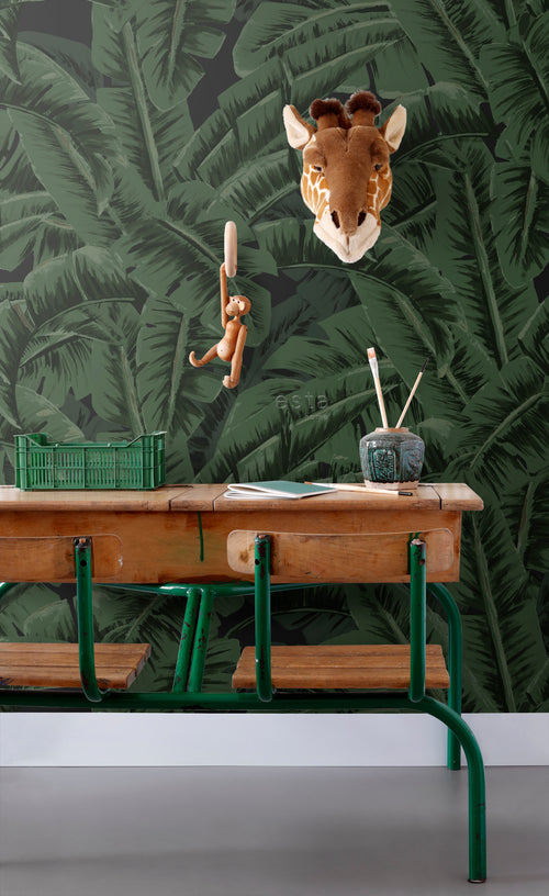 ESTAhome fotobehang bananenbladeren tropisch junglegroen - 150 x 279 cm - 159106