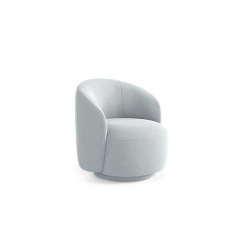 Cosmopolitan Design - Draaistoel Savona structurele stof lichtgrijs - 72.5x69x70.5cm