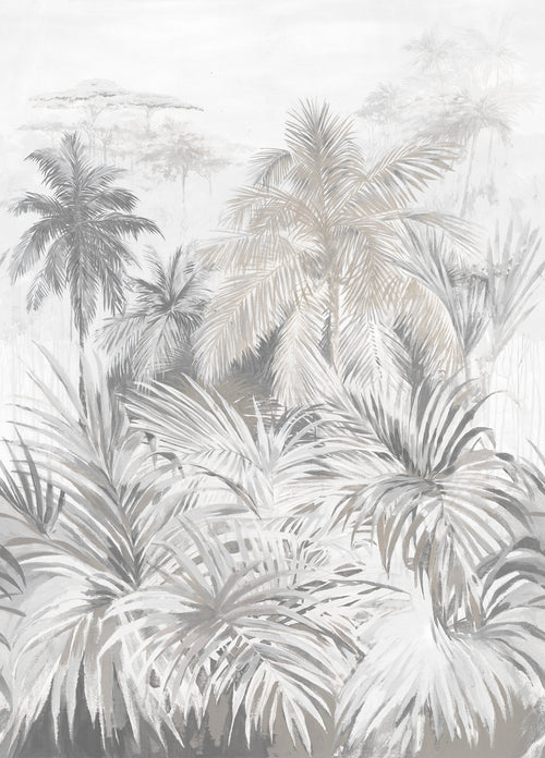 Sanders & Sanders fotobehang jungle-motief grijs - 212 x 295 cm - 640275 - vtwonen shop