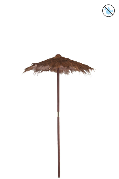 J-Line parasol Cocobladeren - hout - bruin - small - vtwonen shop