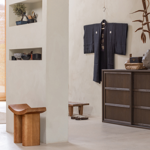 WOOOD kruk Japan - Hout - Naturel - 45x50x25