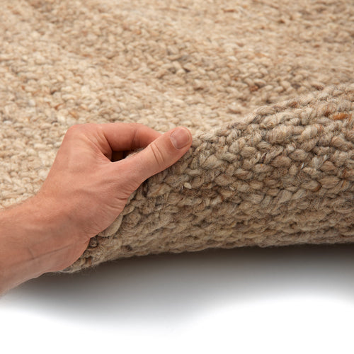 Mrcarpet vloerkleed Labyrint - Wol - bruin - Ø160 cm