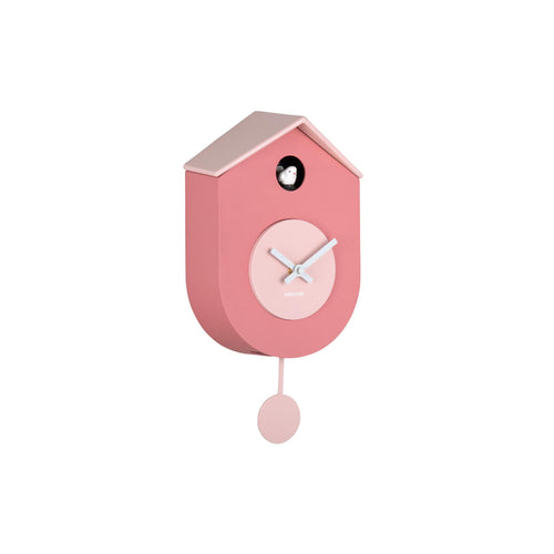Karlsson wandklok Grato Cuckoo - roze - 9.2x17.5x33.2cm - vtwonen shop