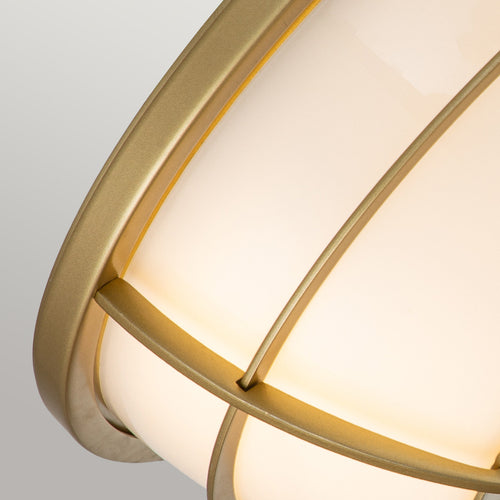 Elstead Quoizel Chance Badkamer Plafondlamp Gelakt Natuurlijk Messing, IP44