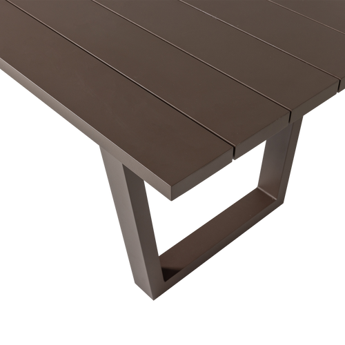 WOOOD tuintafel Bear - Aluminium - Bruin - 75x240x87