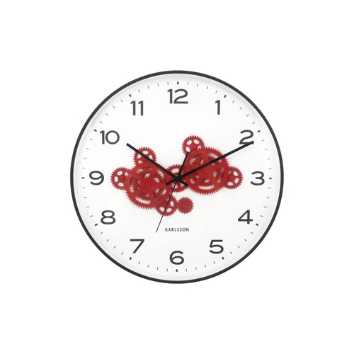 Karlsson wandklok Open Gear - zwart - Ø40cm - vtwonen shop