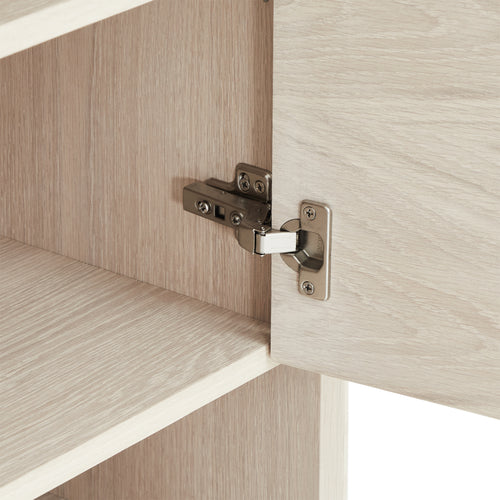 Furnhouse open kast Porto - Witte olie - MDF, Eikenfineer - 40x100x130