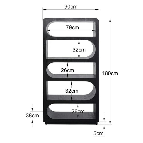 Kare Design Bookshelf Forma 180x90cm zwart - vtwonen shop