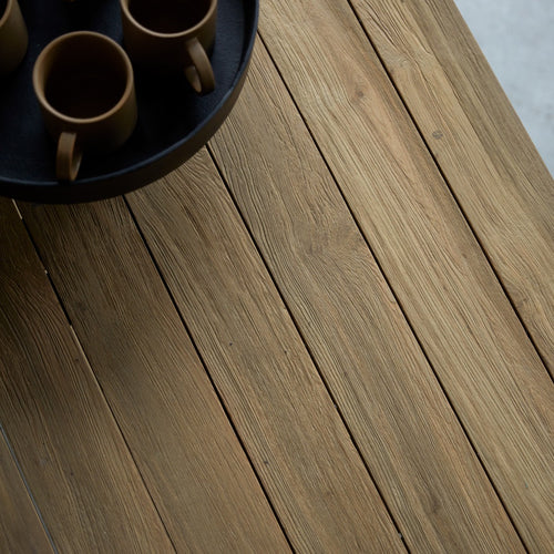 Tikamoon Eettafel van gerecycled massief teakhout voor 6/8 personen - Naturel - vtwonen shop