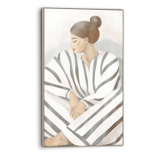 Reinders Zen Lady Grey art frame -  beige - slaapkamer - 118x70cm