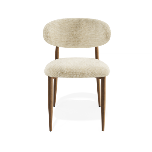 Premium Interiors - Set van 2 stoelen LINA - krullend fluweel beige 52cm