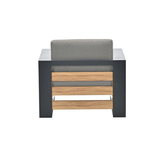 Garden Impressions loungestoel Nika donker grijs - zand kleurig