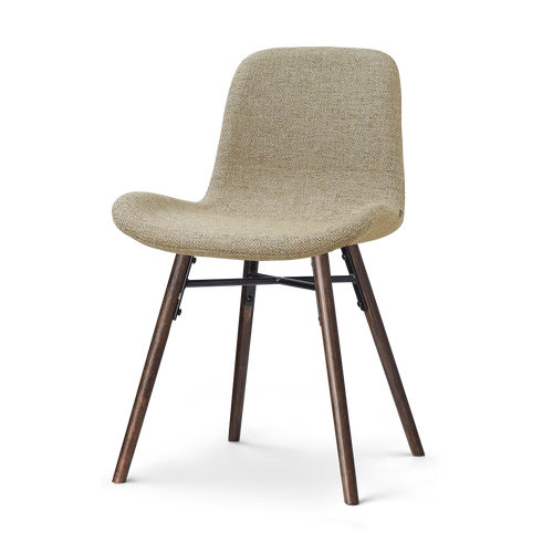 Nolon Nena-Fé eetkamerstoel taupe melange - walnoot houten onderstel - vtwonen shop