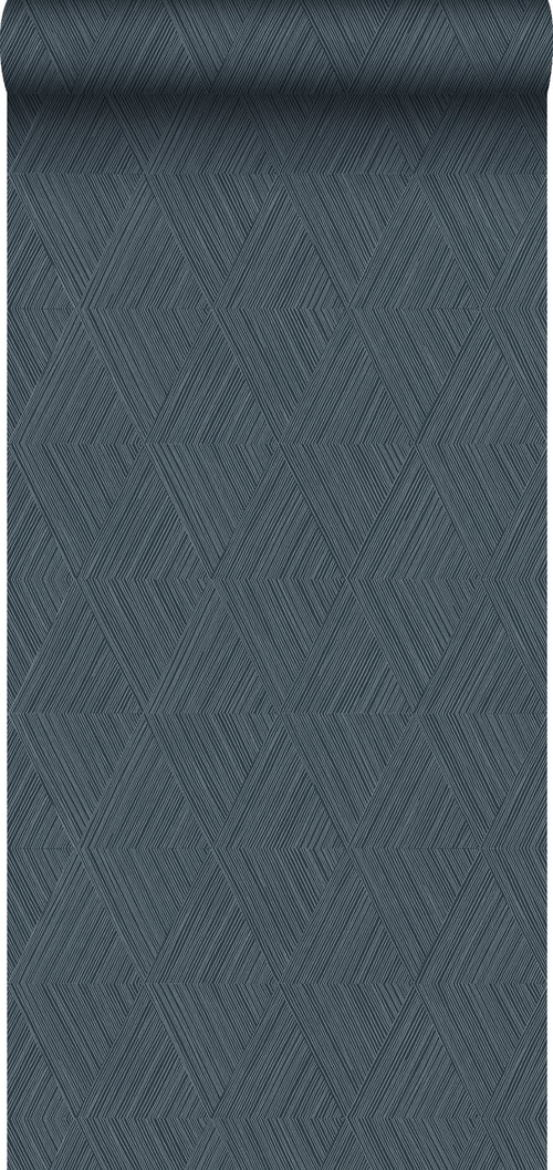 Origin Wallcoverings behang grafisch 3D motief donkerblauw - 0,53 x 10,05 m - 347846 - vtwonen shop