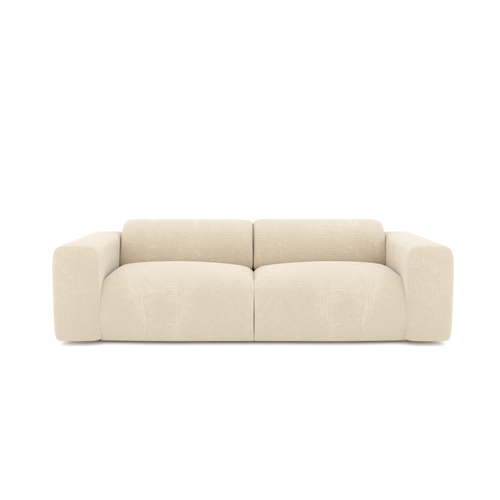 Sia Home - Rechte banken MYRA - Fluweel met structuur - Crème - 240cm - vtwonen shop