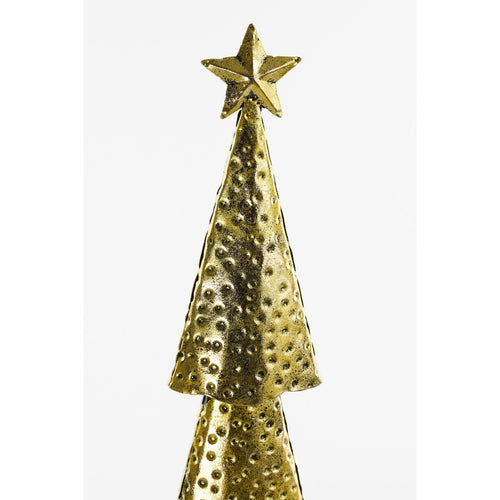 House of Seasons Kerstboom - L19 x B10 x H90 cm - Metaal - Goud