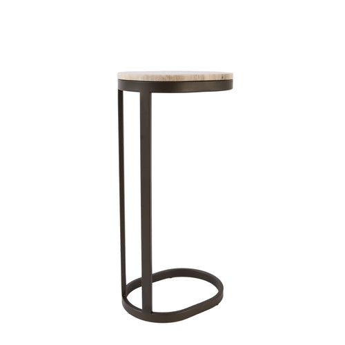Light & Living bijzettafel Luro - bruin - Ø30cm
