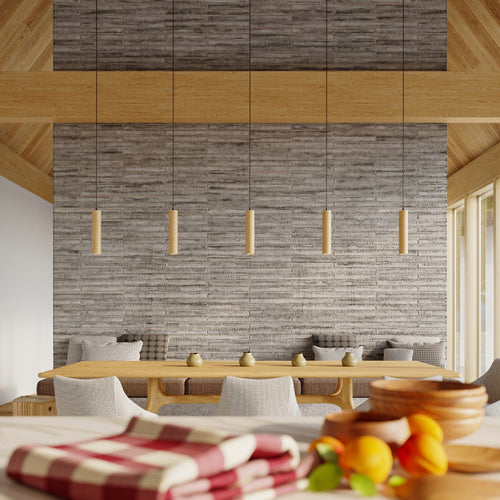 Sollux Lighting Hanglamp LINO hout - 8x8x105cm