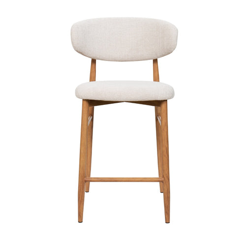 Giga Meubel Barstoel Alexia - Beige/Naturel - Zithoogte 65cm - Set van 2 - vtwonen shop