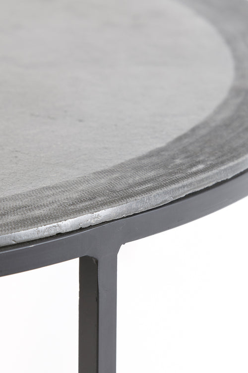 Light & Living salontafel TALCA - Ø75x45cm - zwart - Set van 2