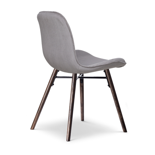 Nolon Nena-Fé Eetkamerstoelen Set van 2 - Rib Warm Grijs - Walnoot - vtwonen shop